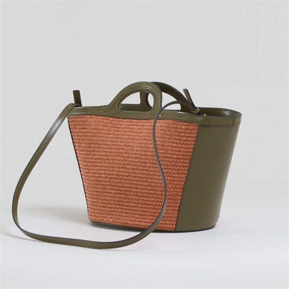 Marni Tropicalia Small Bag, Brick/Olive 